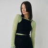 画像をギャラリービューアに読み込む, Knit Cropped Camisole / black / mediam 24AW
