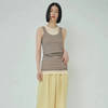 画像をギャラリービューアに読み込む, High Twist Layered Tank Top / mocha & cream / mediam 25SS