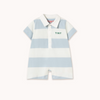 画像をギャラリービューアに読み込む, STRIPES KNIT POLO ONE-PIECE / washed blue / TINY COTTONS 26SS