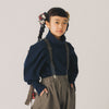 画像をギャラリービューアに読み込む, ハイネックパフスリーブT / navy / nunuforme 24AW