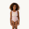 画像をギャラリービューアに読み込む, WONDERLAND SWIMSUIT / blue-gray/papaya / TINY COTTONS 24SS