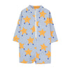 画像をギャラリービューアに読み込む, DANCING STARS BABY ONE-PIECE / blue gray / TINY COTTONS 24SS