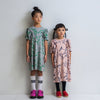 画像をギャラリービューアに読み込む, ORG.PT DEFORMATION GATHER SLEEVES DRESS / PINK-BLACK / frankygrow 25SS