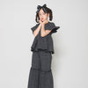 画像をギャラリービューアに読み込む, flower shirring blouse / black / UNIONINI 25SS