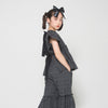 画像をギャラリービューアに読み込む, flower shirring blouse / black / UNIONINI 25SS