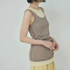 画像をギャラリービューアに読み込む, High Twist Layered Tank Top / mocha &amp; cream / mediam 25SS
