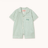 画像をギャラリービューアに読み込む, EMERALD STRIPES BABY ONE-PIECE / dark emerald / TINY COTTONS 26SS
