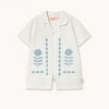 画像をギャラリービューアに読み込む, FLOWER PATTERN BABY ONE-PIECE / ice blue / TINY COTTONS 26SS
