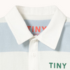 画像をギャラリービューアに読み込む, STRIPES KNIT POLO ONE-PIECE / washed blue / TINY COTTONS 26SS
