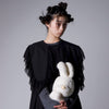 画像をギャラリービューアに読み込む, chiffon big collar / black / UNIONINI 26SS
