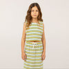 画像をギャラリービューアに読み込む, STRIPES MULTICOLOR SLEEVELESS TEE / light cream / TINY COTTONS 25SS
