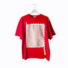 画像をギャラリービューアに読み込む, SQUARE RIBBON PRGANDY TEE / RED / frankygrow 26SS
