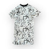 画像をギャラリービューアに読み込む, ORG.PT DEFORMATION GATHER SLEEVES DRESS / WHITE-BLACK / frankygrow 25SS
