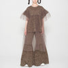 画像をギャラリービューアに読み込む, flower shirring frill long pants / brown / UNIONINI 25SS
